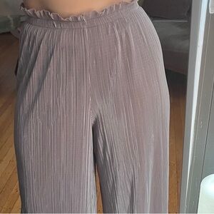 Gray Pleated Pants